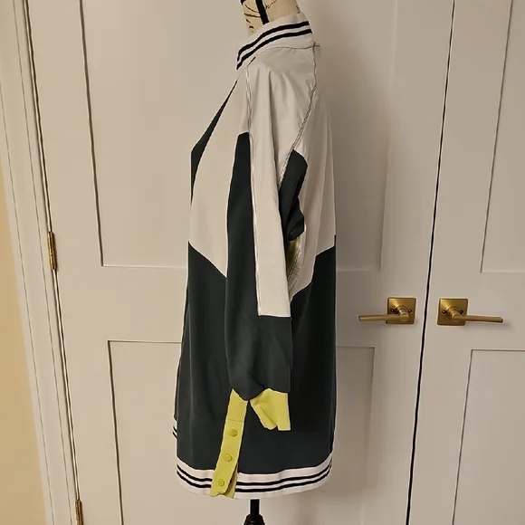 Daily Practice By Anthropologie Green and White Mini Dress; Size 1X - Picture 6 of 8